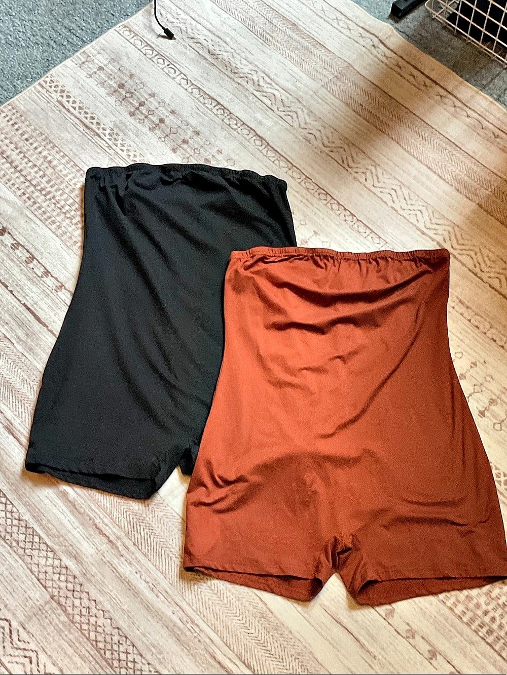 NWOT Bike Short romper strapless 2-Pack Brown & Black Size Large